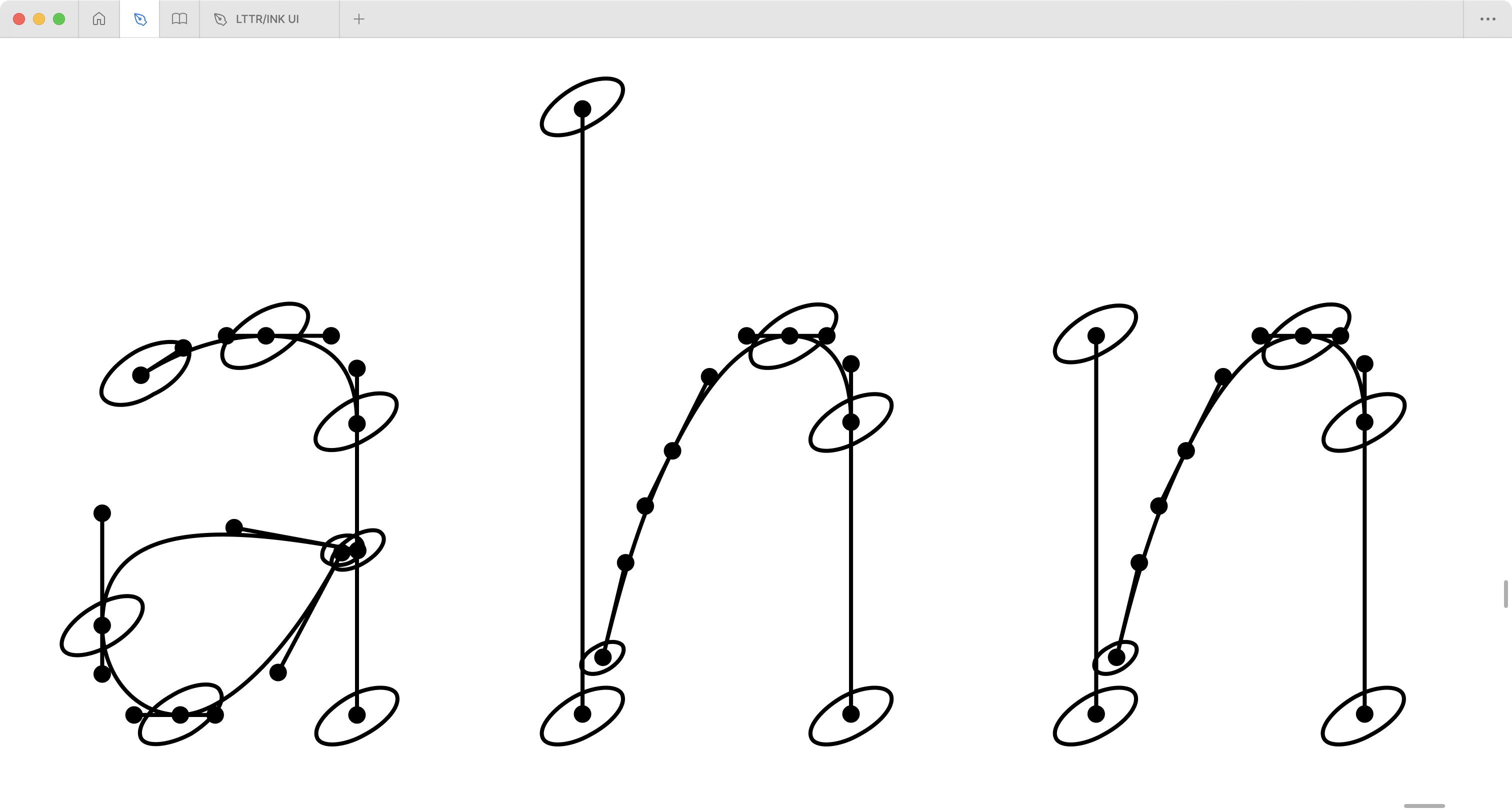 Imprint is the shape of a digital tool tip that draws a stroke shape by rendering along a skeleton.
