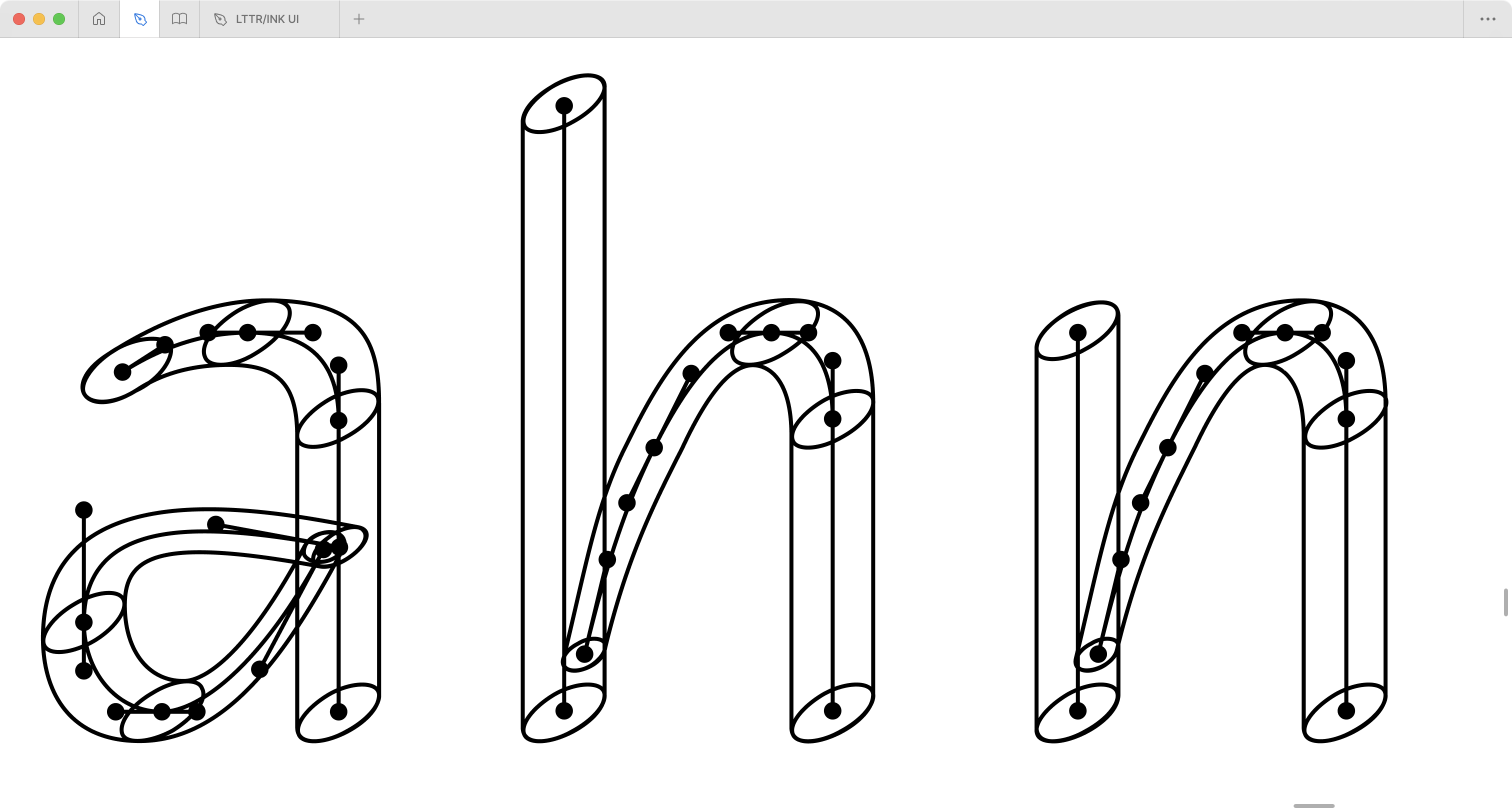 Stroke is a letter shape created by writing or drawing with a physical or digital stroke tool